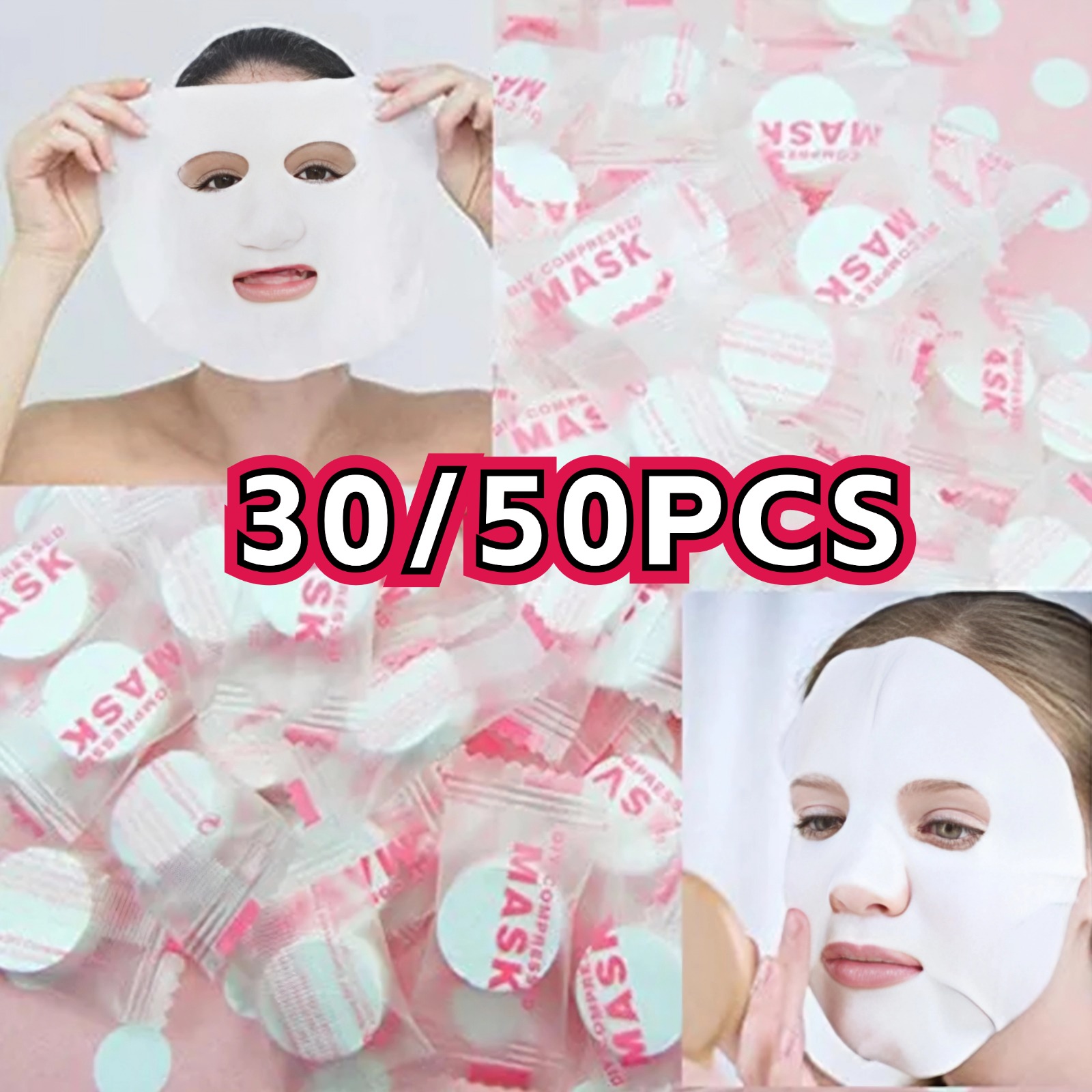 30/50pcs Disposable Compressed - Sheet Face Mask Pack review and price