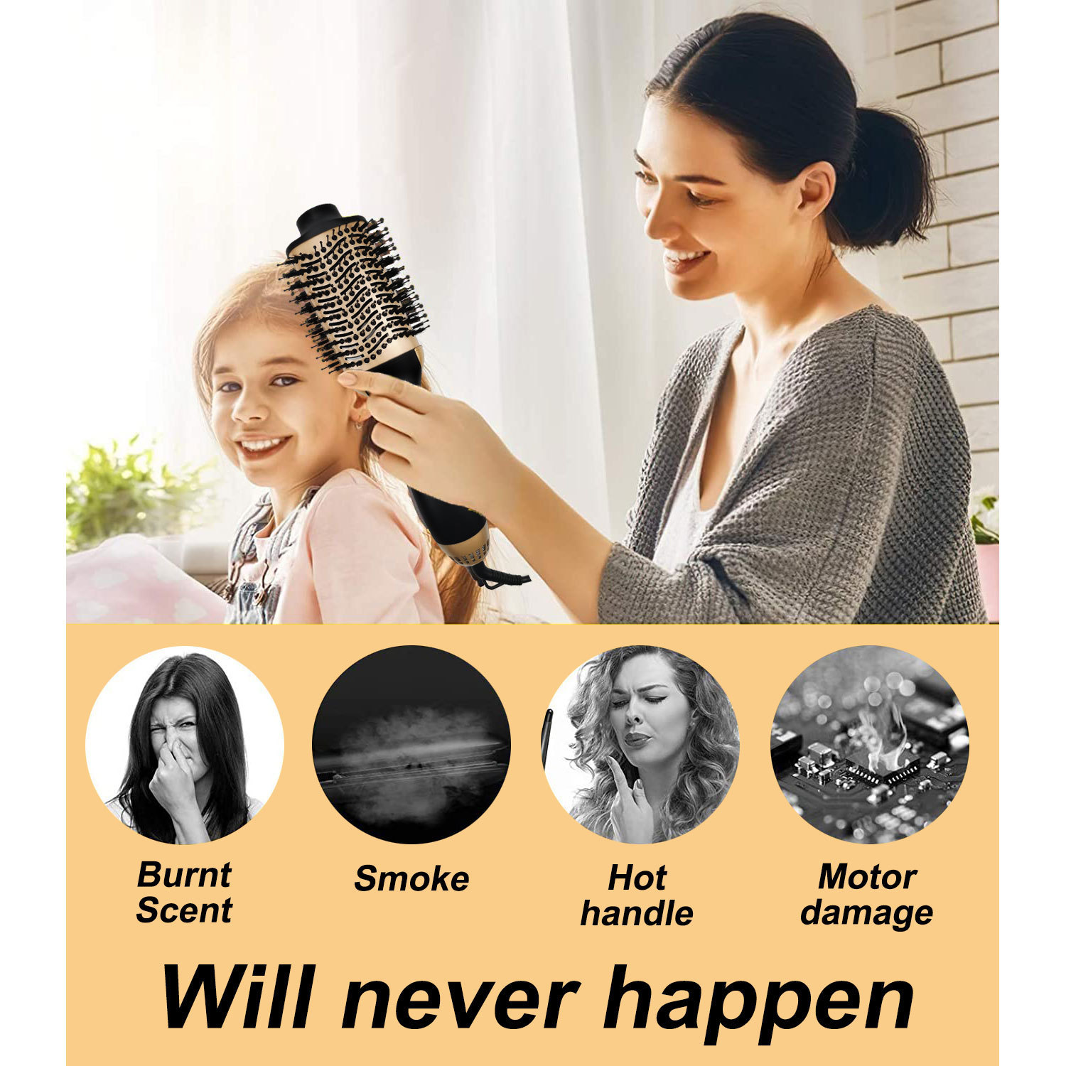 Hot Air Comb Hair Blow Dryer B - Hair Straightener review and price
