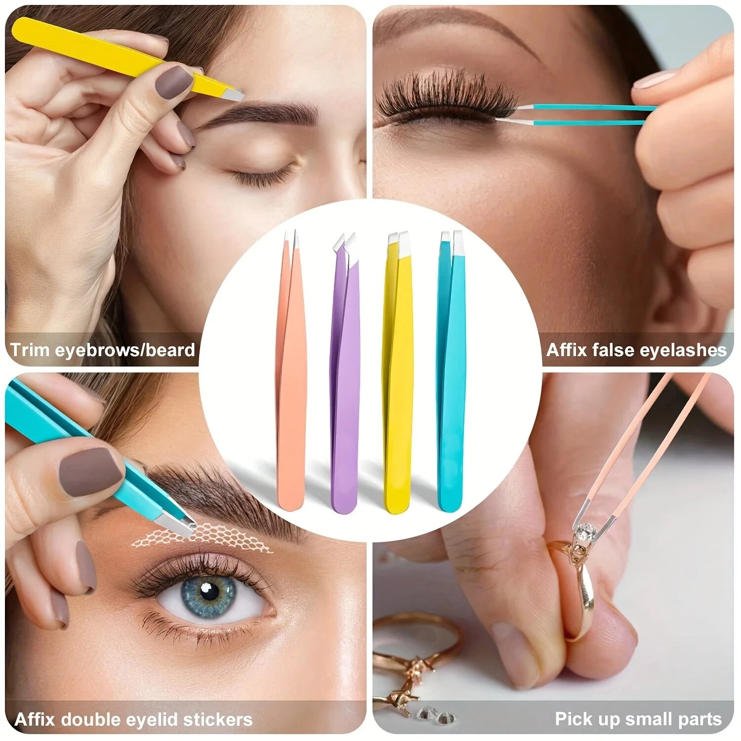 Colorful Eyebrow Tweezer Hair  - Beauty Hair Makeup review and price