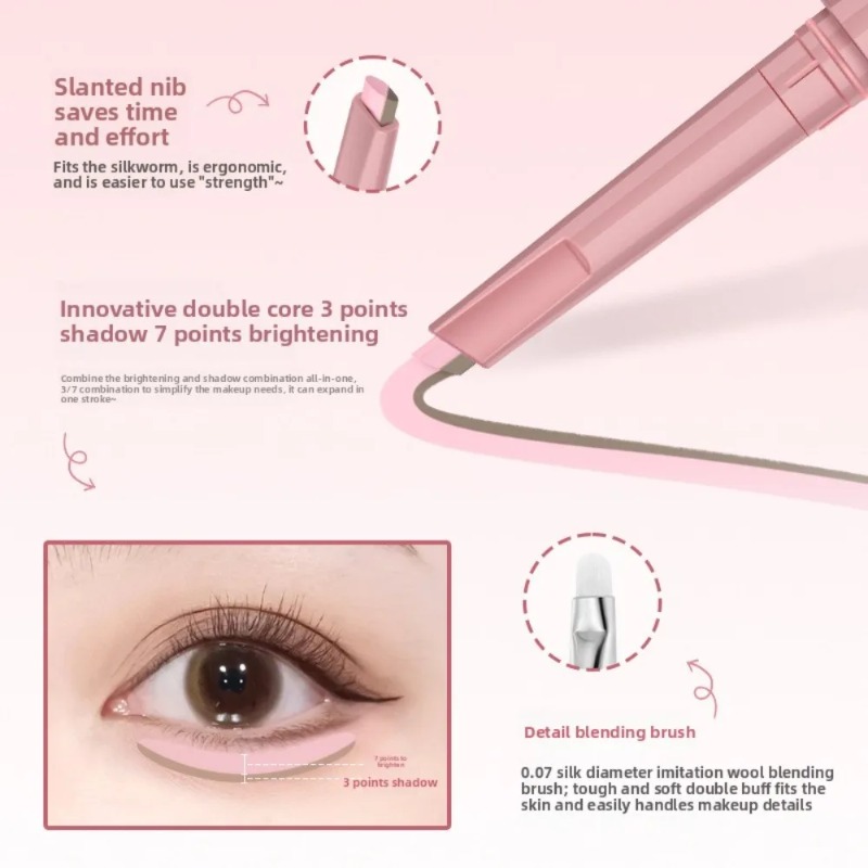 Korean 2in1 Lying Silkworm Pen - Eyeshadow Glitter Pigment review and price