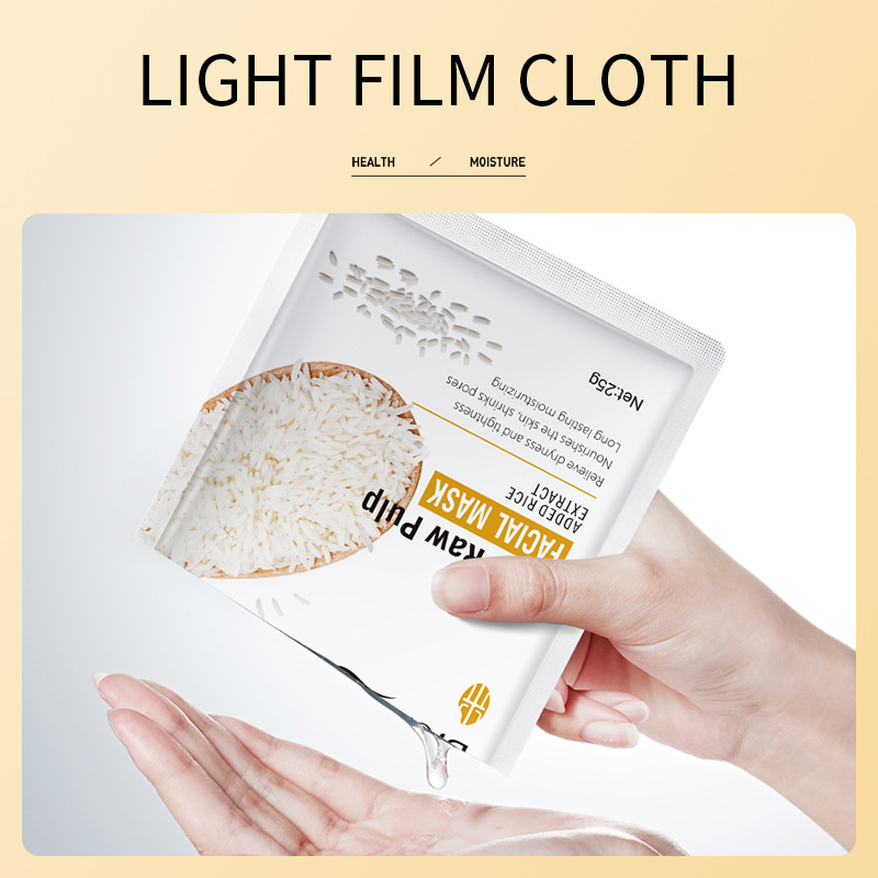1/5/10/20pcs Rice Raw Pulp Fac - Sheet Face Mask Pack review and price